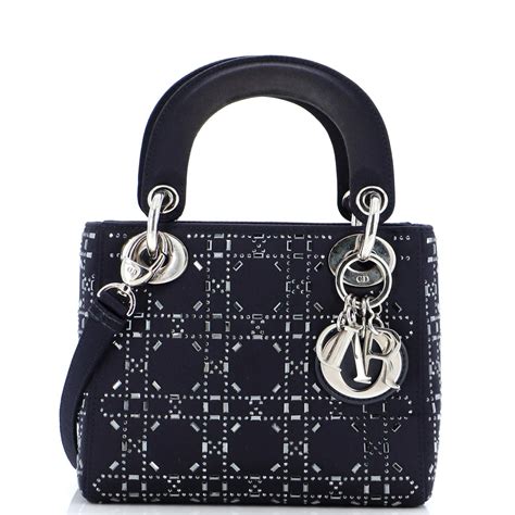 mine lady dior crystal embellishment|Christian Dior Lady Dior Bag Crystal Embellished Cannage Quilt .